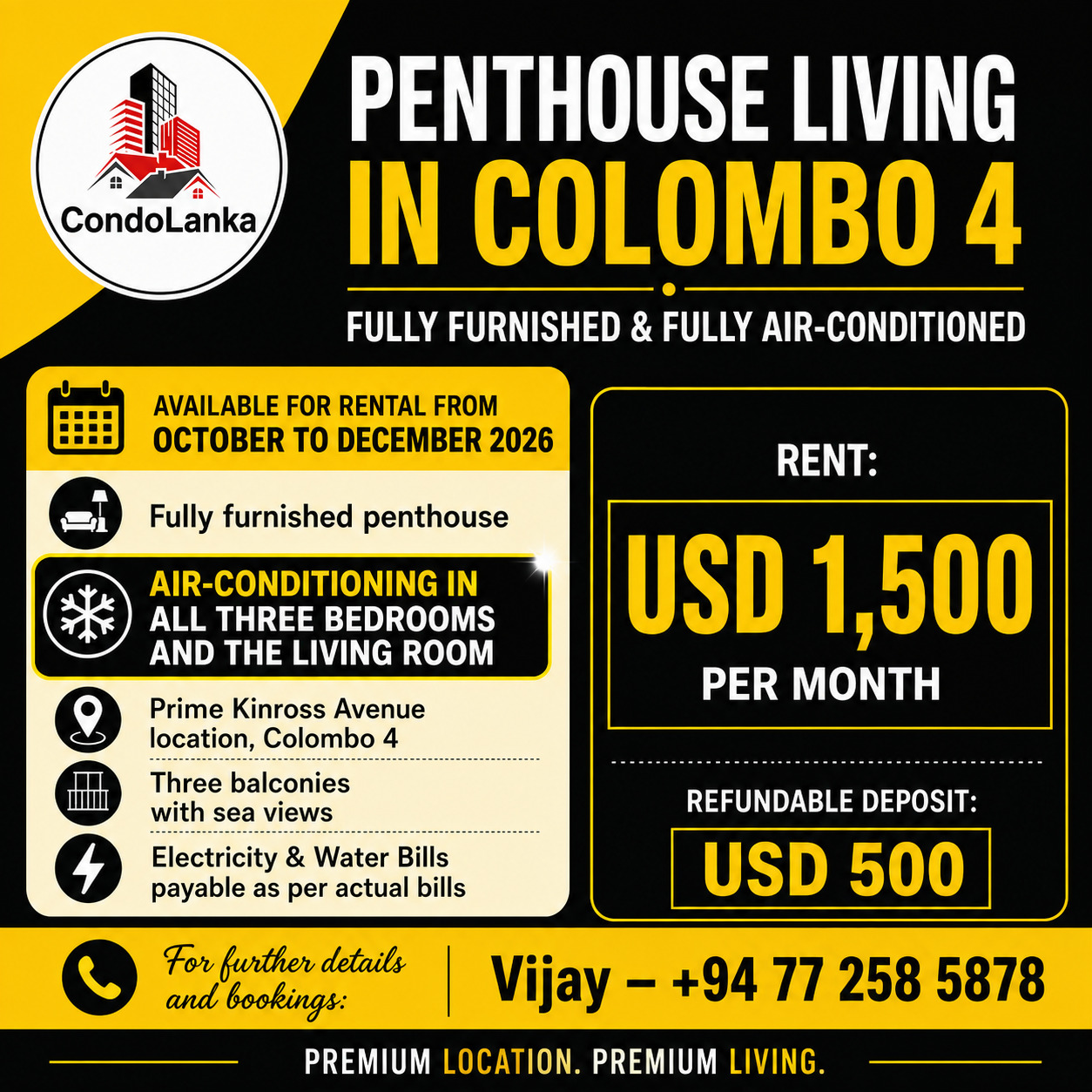 Penthouse living in Colombo