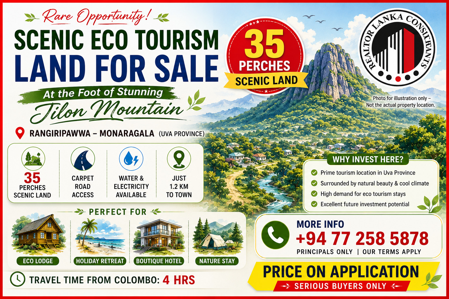 35 Perches land - Monaragala